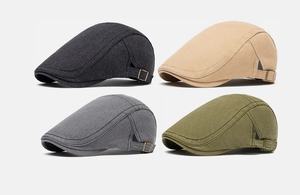 Casquette plate rétro réglable pour artistes, style Ivy, en coton, idéale pour la chasse, la conduite et le golf - Product Image 3
