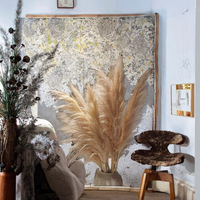 Bouquet de fleurs séchées naturelles en plumes de lapin de la pampa et coton, pour arrangements bohèmes de mariage, emballage de Pâques, 43-60cm