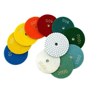 Herramientas abrasivas Almohadillas para pulir pisos de diamante de 4 pulgadas Almohadillas para pulir almohadillas para pulir diamantes para vidrio - Product Image 1