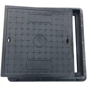 Modern environmentally friendly design resin <b>square</b> manhole cover, 400*600mm, lightweight yet with strong load-bearing capacity. - Product Image 1