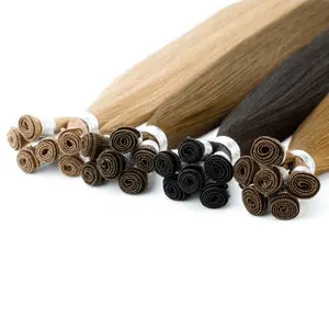 Wholesale Remy Hair European Hair Extension Lasting Long Time Hand Tied Weft Hair