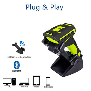 Cấp công nghiệp cầm tay máy quét mã vạch 433 DPM 2D BT 2.4 Gam màu xanh lá cây USB có dây RS232 LED nguồn ánh sáng trong kho - Product Image 3