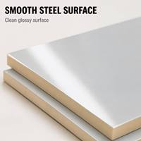 Panneau en mousse phénolique à double face en aluminium coloré, haute résistance à la compression, feuille de mousse rectangulaire pour conduits d'air, pour usage hospitalier