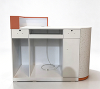 Comptoir de caisse pour magasin de mode, comptoir de bar à vêtements, comptoir de salon de coiffure, petit bureau d'accueil pour salon de beauté, réception multicolore