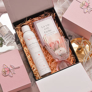 Grande boîte cadeau en carton ondulé <span class=keywords><strong>rose</strong></span> pour filles pour vernis à ongles, huile, soin de la peau, sérum UV pour la Saint-Valentin, anniversaire, emballage - Product Image 3