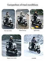 High-Power 800-Watt 72V/20Ah Rear Hub Motor Integrated Battery Electric Motorcycle-High Speed Long Range Ebike