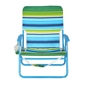 كرسي شاطئ قابل للطي من كيجي بظهر عالٍ مصنوع من الفولاذ والقماش للاستخدام في الصيد والتخييم - Product Image 3