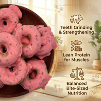 Friandises pour chiens en forme de beignets, personnalisables OEM/ODM avec logo, riches en protéines, naturelles et saines, certifiées BRC, pour toutes les races – Direct Usine