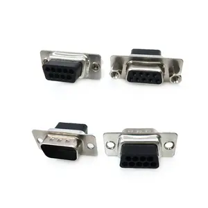 Adaptador de montaje en PCB personalizado DB9 15 25 37 Pin VGA conector D-Sub hembra arpón remachado