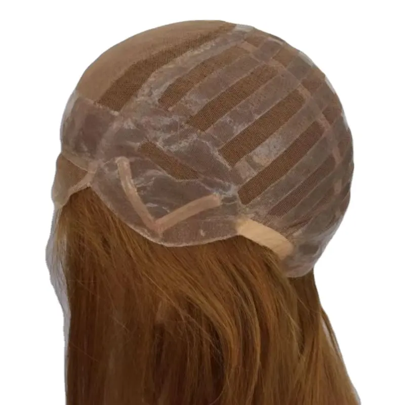 Parrucca medica doganale per parrucca in silicone per la perdita dei capelli del paziente con parte superiore in seta