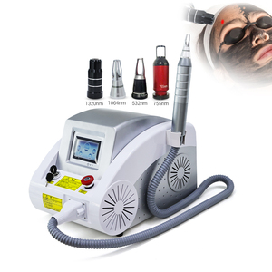 Xách tay 4 đầu Carbon Peel loại bỏ mụn đầu đen mặt làm sạch picosecond-lasersings tattoo-Removal Máy en109c - Product Image 1
