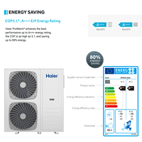 Bomba de Calor Aire-Agua Monobloque DC Inverter de Alta Eficiencia Energética (ERP) con Refrigerante R290, 12 kW, -25°C, para Calefacción y Refrigeración Central