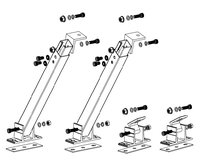 Support en aluminium pour panneaux solaires photovoltaïques, système d'installation réglable à pieds groupés en aluminium