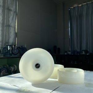 100mm 125mm 150mm <span class=keywords><strong>200mm</strong></span> Roulette pivotante robuste Blanc Pa <span class=keywords><strong>Nylon</strong></span> Roulette roues en plastique durralble transpalette - Product Image 5