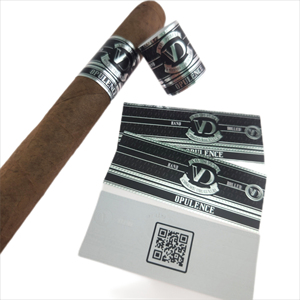 Cigar <b>Label</b> Round Aluminum Foil Sticker Holographic Opulence Design <b>Gift</b> Craft Packaging - Product Image 4