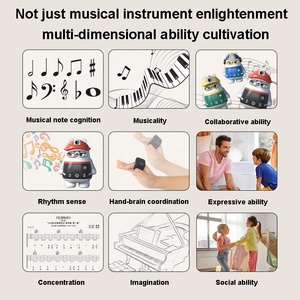 Juguete de Piano <span class=keywords><strong>Virtual</strong></span>, Kit de Piano Somatosensorial, Identificación Precisa, Detección de Movimiento 3D, <span class=keywords><strong>Instrumento</strong></span> Musical de Aire con Sensor de Dedos - Product Image 6