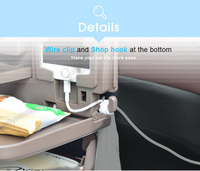 Plateau d'activités portable multifonctionnel en plastique PP pour siège de voiture, plateau repas pliable avec fixation par ceinture, 1 à 3 compartiments, table arrière pour enfants