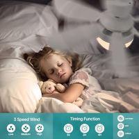 Ventilateur de plafond moderne TSINYE E27 avec éclairage, télécommande, 6 pales, lumière 4100K CCT commutable et dimmable pour chambre et salon