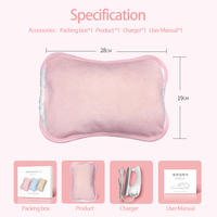 Haute qualité femmes plus chaud chaleur eau Pack peluche électrique Rechargeable sac d'eau chaude chauffe-mains pour le soulagement de la douleur