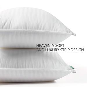 <span class=keywords><strong>Grand</strong></span> <span class=keywords><strong>oreiller</strong></span> en coton à rayures douces pour hôtel, cinq étoiles, Collection d'oreillers pour hôtel, taille Queen, Carton, carré 60, plante, uni, CN;JIA - Product Image 3