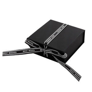 Custom Eco <b>Black</b> Green Square Shape Paper Cardboard <b>Gift</b> Packaging Jewelry <b>Box</b> with Ribbon - Product Image 5