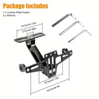 Soporte Universal de Aluminio CNC para Matrícula de Motocicleta con Luz Trasera y Luces Intermitentes