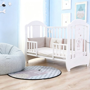 Cuna de Madera Moderna Convertible 4 en 1, Cama Multiusos Ecológica para Bebés y Niños, para Escuela, Dormitorio, Hospital, Hotel, Sala de Estar - Product Image 2