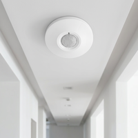 Détecteur de mouvement PIR Wi-Fi intelligent Tuya à montage au plafond, portée de détection de 10 m, stroboscope