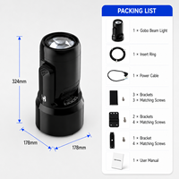 Mini projecteur LED 150W à tête mobile avec 7 gobos, 8 couleurs, prisme, contrôle DMX RDM pour événements DJ