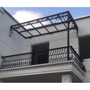 Pergola Classica in <span class=keywords><strong>Ferro</strong></span> Battuto su Misura con Tetto in <span class=keywords><strong>Vetro</strong></span> Temperato, Telaio Zincato a Caldo, Finitura Nera - Product Image 5