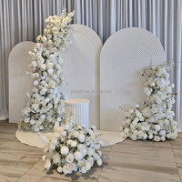 Décoration de fête ZKAI, panneau de fond ondulé blanc, mariage, petits événements, décoration de scène, ensemble d'arche en acrylique