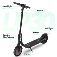 Trottinette électrique haute performance 350W pour enfants, pneus pleins 8,5 pouces, contrôle par application, pliable, prête à être expédiée aux États-Unis