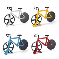 Couteau de créativité modélisation en acier inoxydable pour bicyclette à deux roues en plastique coupe-pizza vente en gros