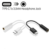 Câble adaptateur de type C Dongle Hub Adaptateur pour écouteurs 3.5MM-Type C Adaptateur Câble Connecteur Câble casque pour Iphone pour Android