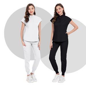 ชุดเครื่องแบบโรงพยาบาลสำหรับผู้หญิงชุดเครื่องแบบพยาบาลเสื้อโค้ทสำหรับขัดตัวโลโก้ตามสั่ง - Product Image 1