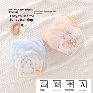 <span class=keywords><strong>Pañales</strong></span> de entrenamiento para bebés, de microfibra lavable, de algodón estampado, para verano, con prevención de fugas 3D, superficie seca, personalizables, 0-3 meses - Product Image 4