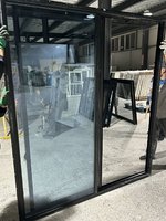 Nouvelle fenêtre coulissante horizontale à double vitrage insonorisée en alliage d'aluminium, design moderne, avec stores enrouleurs isolants