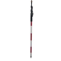 Poteau de prisme d'arpentage de 2,6 m, 3,6 m, 4,6 m, 5,2 m avec verrouillage par torsion à prix avantageux