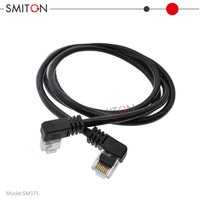 Kabel Ethernet/Cat-6 75cm dengan Konektor RJ45 90 Derajat di Kedua Ujungnya
