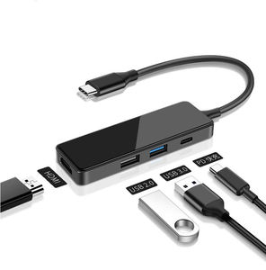 Multi Function Type <b>C</b> to <b>USB</b> 4 Port Multi Splitter <b>Adapter</b> 4 in 1 <b>USB</b> 3.0 HUB OTG Type-<b>C</b> HUB for Macbook Pro PC Computer - Product Image 4