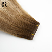 Cheveux vierges chinois de qualité supérieure, coupés et alignés, lisses et soyeux, double trame, tissés à la main, couleurs variées, vente en gros directe d'usine