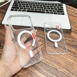 Custodia per telefono di ricarica Wireless trasparente a buon mercato all'ingrosso per iPhone 17 16 15Pro Max 13 12 14 <span class=keywords><strong>11</strong></span> Plus TPU PC <span class=keywords><strong>Cover</strong></span> trasparente - Product Image 2