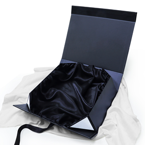 Custom Luxury Hair Packaging Box with Logo Pretty Magnetic Flap Lid Satin Lining Customizable Paperboard Magnet Gift Wig Box - Product Image 3