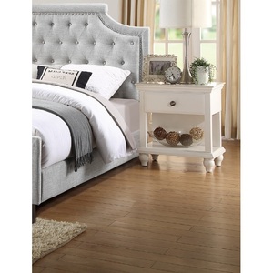 White Wooden Nightstand With 1 Drawer And <b>Shelf</b> Bedside Table Modern Bedroom Storage <b>Unit</b> - Product Image 4