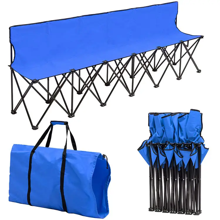 Portátil al aire libre asiento camping bolsa plegable comercial 5 posición reclinable mochila Silla de playa