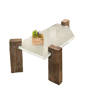 Tavolino da banco in vetro per soggiorno