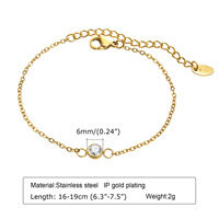 Bracelet en acier inoxydable plaqué or 18 carats minimaliste vintage pour femmes breloques bijoux de mode délicats pour femmes