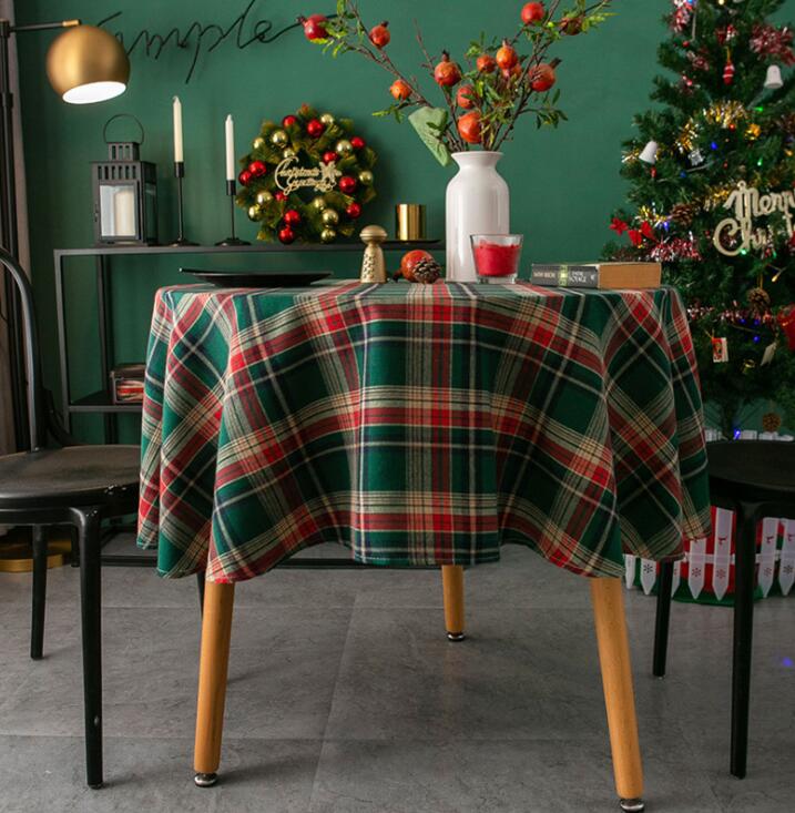 Tovaglia Rotonda In Cotone E Poliestere 330 Cm - Perfetta Per Matrimoni E Feste Di Natale - Colore Nero