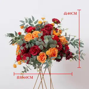 Profession eller Hersteller Benutzer definierte Hängende Tisch dekoration Dekoration Rose Künstliche Blume Ball Hochzeit Herzstück