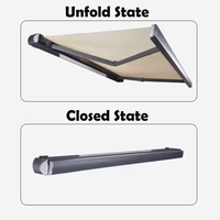 Auvent latéral rétractable automatique pour extérieur / Auvent de porte enroulable en aluminium